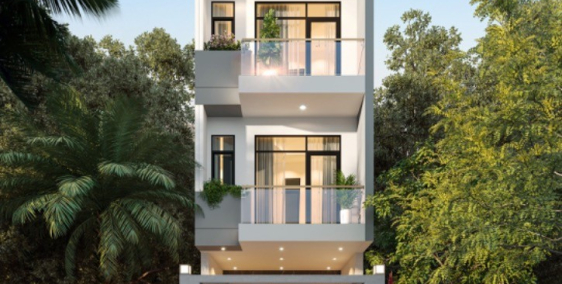 Nhà phố 1 trệt 2 lầu mặt đường 13m thuận tiện kinh doanh