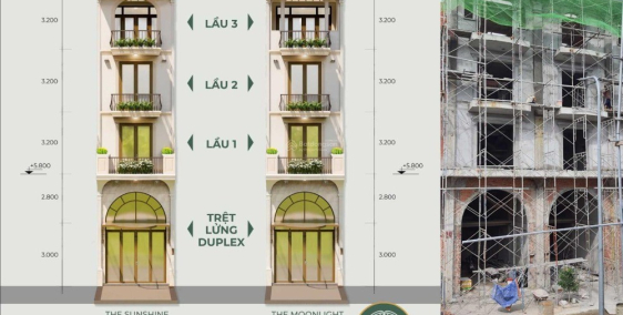 bên e còn 5 căn nhà phố liền kề xây theo phong cách châu âu 1 trệt 3 lầu Q12