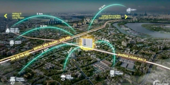 Căn hộ MT đường vành đai 2, trung tâm Tp.Thủ Đức, giá chỉ từ 1ty6/căn