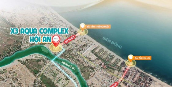 Đầu tư giai đoạn đầu đất nền phía bắc Hội An X3 Aqua Complex view sông- gần bển