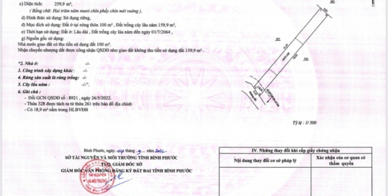 Đất nền thổ cư mặt tiền đường liên xã Tân lợi - Becamex Đồng Phú 6300ha
