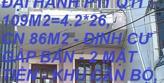 Định cư bán gấp mặt tiền nội bộ Lê Đại Hành 109m2 giá rẻ chỉ 18.5 ty