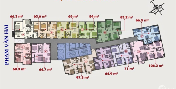 Bán Căn hộ tầng cao Central Plaza, đối diện Trạm Metro chợ Phạm Văn Hai