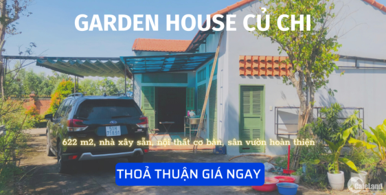 Nhà Vườn 622 m2, Mặt Tiền Bùi Thị Đệt, Củ Chi, SHR, Tặng Nội Thất, Chỉ 7 tỷ