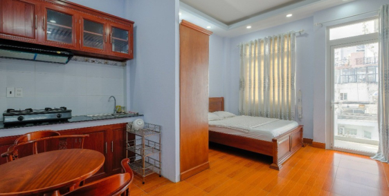 Căn hộ dịch vụ 1 phòng ngủ trung tâm Bình Thạnh