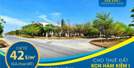 Cho thuê kho - xưởng tại Hàm Kiệm, Bình Thuận Chỉ với 42 usd/m2/35 năm