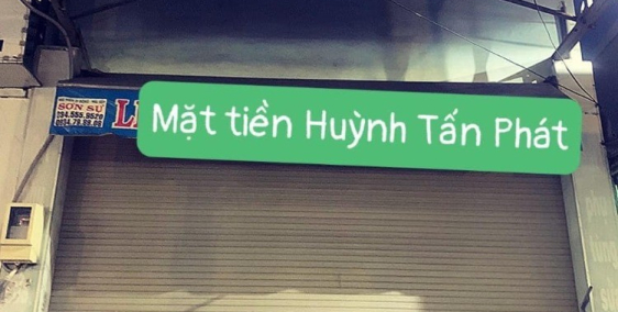 Chính chủ cho thuê mặt tiền Huỳnh Tấn Phát quận 7 Giá 22tr/th