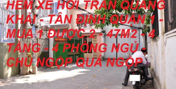 Bán nhà hẻm xe hơi Trần Quang Khải Q1 47m2 giảm 200 triệu còn 8.3 tỷ