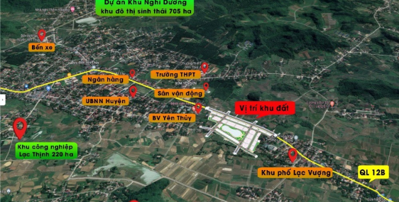 Ra hàng Đất D Home Yên Thủy giá 12tr/m2 đã có sổ vị trí mặt đường QL12B TT CĐT