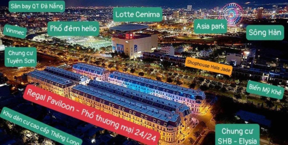 Chính Chủ Bán Giá Rẻ Căn Góc Nhà Phố 4 Tầng Regal Pavillon Trung Tâm Đà Nẵng