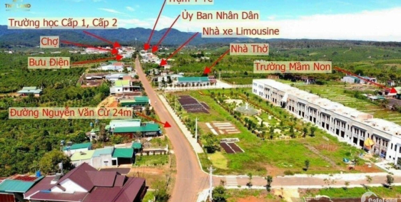 Bán lỗ nhà phố 1 trệt 1 lầu MT Nguyễn Văn Cừ, Bảo Lộc, giá cut từ 1 tỷ 498 tr