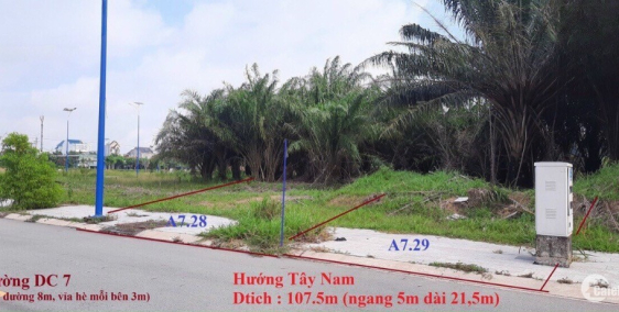 Chính chủ gửi lô đất 107,5m2. Đường Điện Biên Phủ. Giá 3tỷ2. SHR