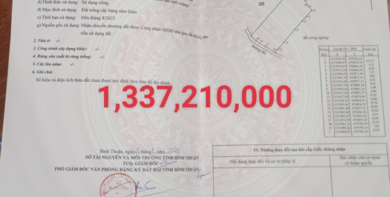 Bán 5458m2 đất HNK hồng liêm mặt tiền 50m đường ô tô chỉ 1,337 tỷ Lh 0938677909