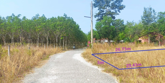 650tr sở hữu 140,4m2 đất thổ cư Dầu Tiếng xã Định Thành, mặt tiền nhựa nhánh