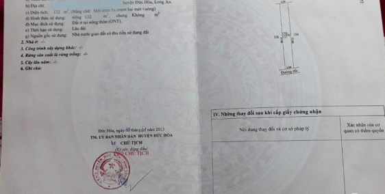 Đất chính chủ ,kẹt tiền cần bán gấp lô đất Đức Hoà. Long An