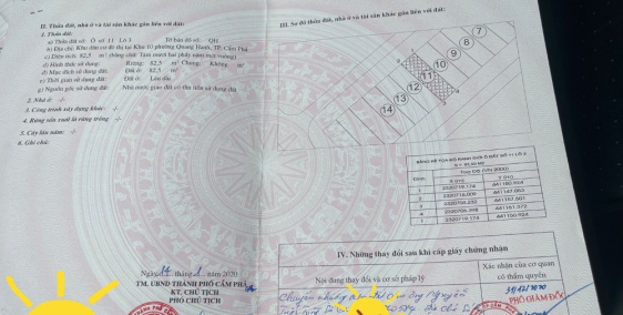 Chính chủ cần bán đất phân lô 83m mặt tiền đường 18 Quang Hanh, km13