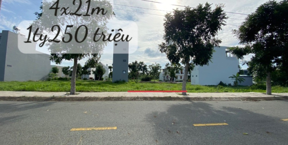 Đất 4x21m- Đường Nhựa 14m - KDC đông- 1 ty 250 triệu