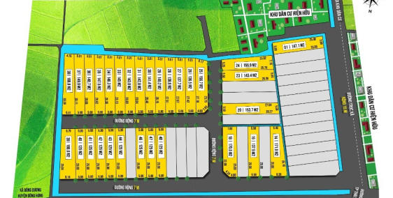 ĐẤT NỀN DỰ ÁN GREEN PARK - HUYỆN ĐÔNG HƯNG  -  TỈNH THÁI BÌNH