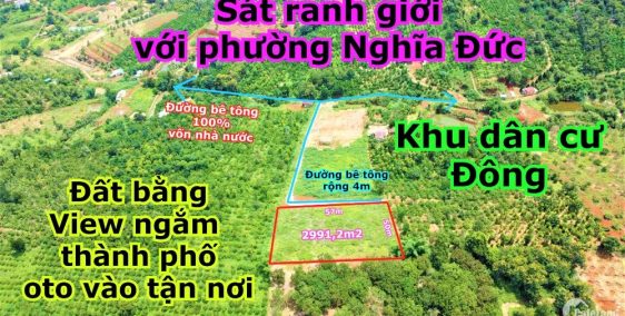 Đất ngắm toàn cảnh thành phố Gia Nghĩa - giá cực rẻ chỉ 450tr cho 3000m2