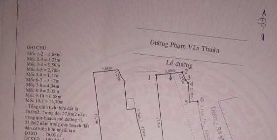 Bán nhà mặt tiền Phạm Văn Thuận, gần Vincom, Biên Hòa 75m2 giá 12.5 tỷ