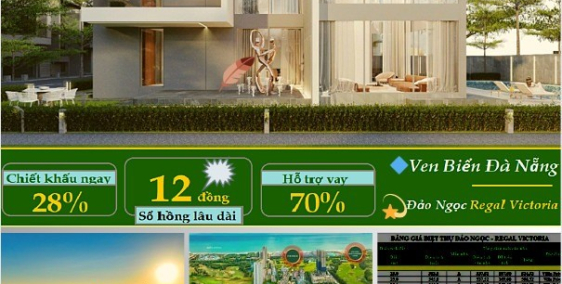 Bảng Giá Biệt Thự Đảo Ngọc Regal Victoria Ven Biển Sân Golf Đà Nẵng