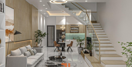 bán nhà 2 lầu mới xây sổ sẵn ngay ngã tư Miếu Ông Cù giá 2.4 tỷ