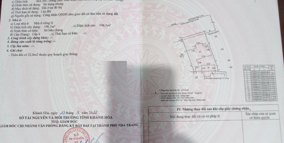 Bán đất trung tâm Tp Nha Trang 443m2 ngang 16,7m