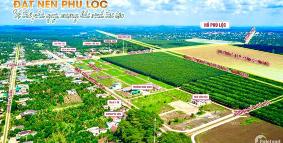 Đất nền sổ đỏ Gần Chợ Phú Lộc - Giá chỉ 500 Triệu