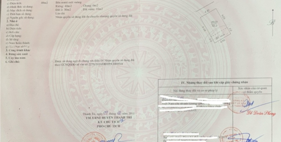 BÁN ĐẤT THỔ CƯ TẠI THÔN 1 XÃ VẠN PHÚC