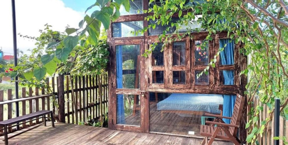 Bán dãy nhà gỗ 3 phòng, dịch vụ homestay