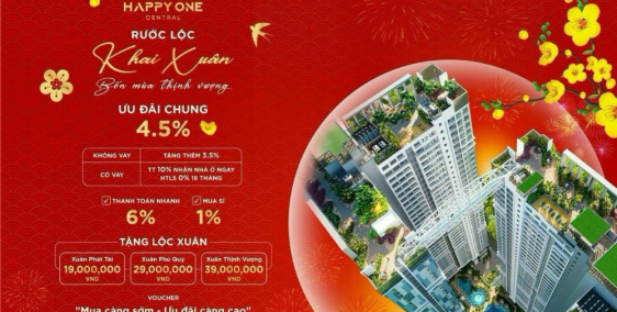 Còn vài suất nội bộ chiếu khấu ưu đãi dành tặng khách hàng mua Happy One Central