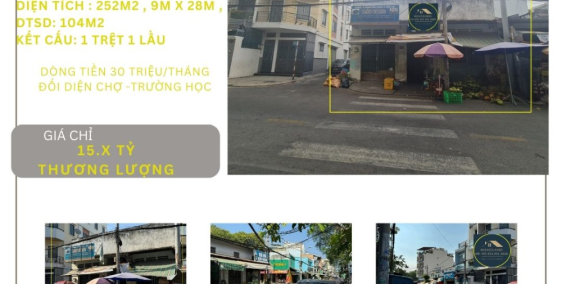 CỰC HIẾM Bán nhà 2 MẶT TIỀN Đỗ Thừa Luông 252m2, DÒNG TIỀN 30tr/th