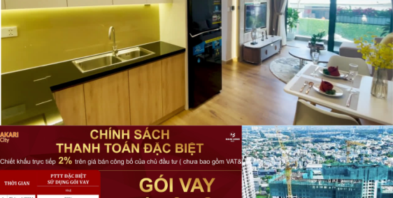 Căn hộ Akari City ngay mặt tiền Võ Văn Kiệt giá chỉ từ 2 tỷ 4 căn 2 phòng