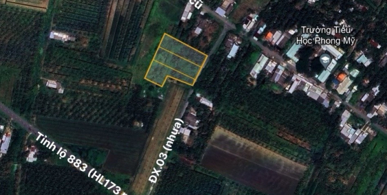 ĐẤT THỔ CƯ MẶT TIỀN ĐƯỜNG NHỰA XE TẢI PHONG NẪM GẦN TỈNH LỘ 883