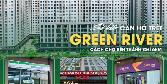 CHO THUÊ, BÁN CĂN HỘ TRỆT Ở + KINH DOANH 151-183m2 GREEN RIVER Q8, VAY 80%, CÓ S