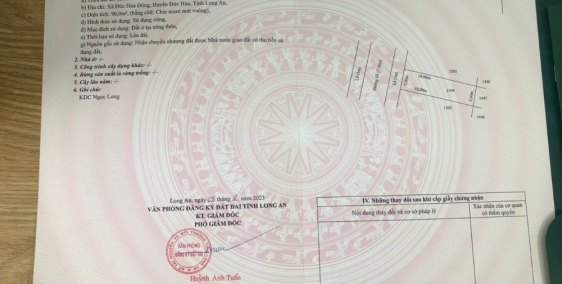 BÁN LÔ ĐẤT Ở DRAGON PEAL GIÁP RANH BÌNH CHÁNH 90M2 MT12M CÓ SỔ HỒNG RIÊNG GIÁ 1T