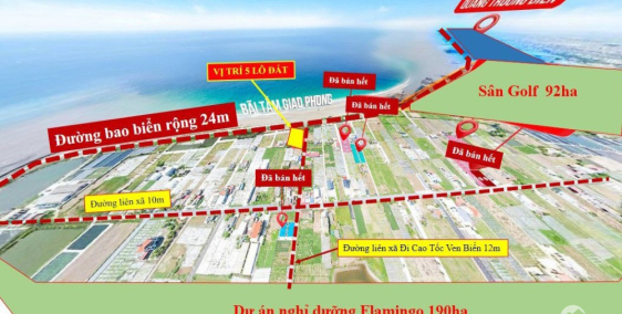 Cần bán 2 lô đất sổ đỏ mặt biển. 1.3tỷ