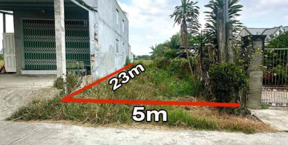 Bán lô đất ngộp gần Thị Trấn Đức Hòa 5x23m, thổ cư giá 990 triệu