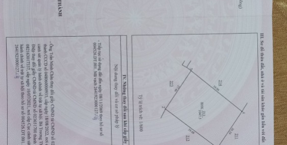 Chính chủ 1200m2 đất ONT(29mx42m), giá 3tỷ6, sổ hồng ,Tân Hiệp, Long Thành,ĐNai