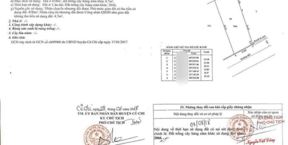 Cần tiền bán nhà 462m2 ở Xã Tân Phú Trung - Củ Chi giá 730 triệu.