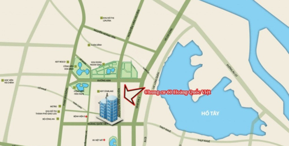 Cho thuê sàn văn phòng chung cư 60 Hoàng Quốc Việt quận Cầu Giấy, Hà Nội.