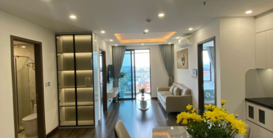 Cho thuê căn 2.5 ngủ 2 vệ sinh full đồ Hoàng Huy Commerce giá 12.5 triệu