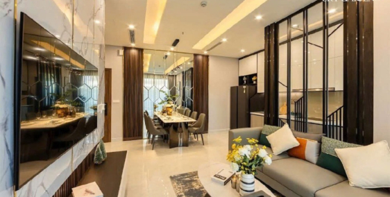 Chỉ 32tr/m2 tại căn hộ view sông Sài Gòn A&T Sky Garden, 2p vào Sài Gòn