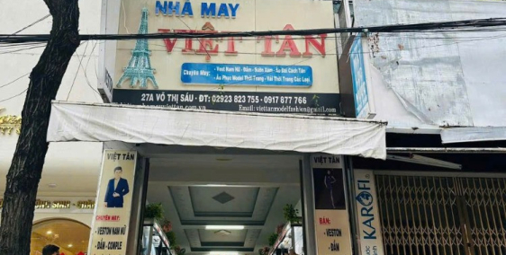 Nhà mặt tiền đường Võ Thị Sáu gần nhà sách Hồng Ân, bên hông Trường Châu Văn Liê