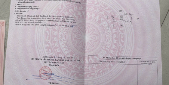 Bán lô đất vị trí đẹp đường ô tô vào tận nhà tại thôn Bạch Nao, Thanh Văn