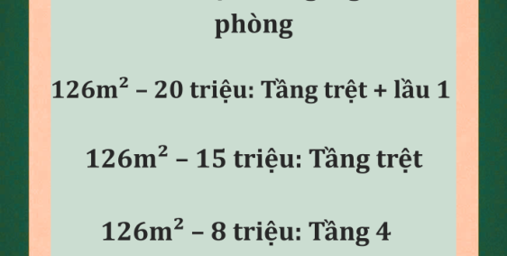 Cho thuê mặt bằng khu nhà phố vinhomes grand park