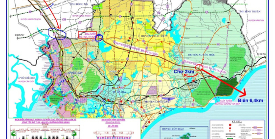 BÁN ĐẤT BRVT gần CAO TỐC - CÁCH BIỂN 6KM -  SIÊU ĐẸP - DT: 344m² - 100tc - SHR