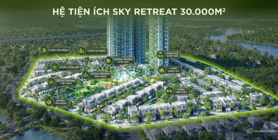 Căn hộ 3 phòng ngủ có vườn mây view nhìn toàn cảnh thiên nhiên