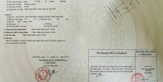 BÁN NHÀ MẶT TIỀN TRẦN ĐẠI NGHĨA, P.CÁI KHẾ . DT 10x17