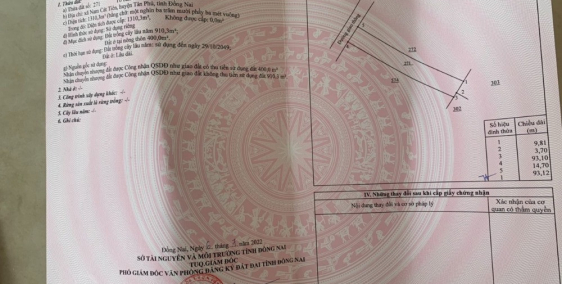 Bán đất hẻm đường 600A, đối diện UBND xã Nam Cát Tiên